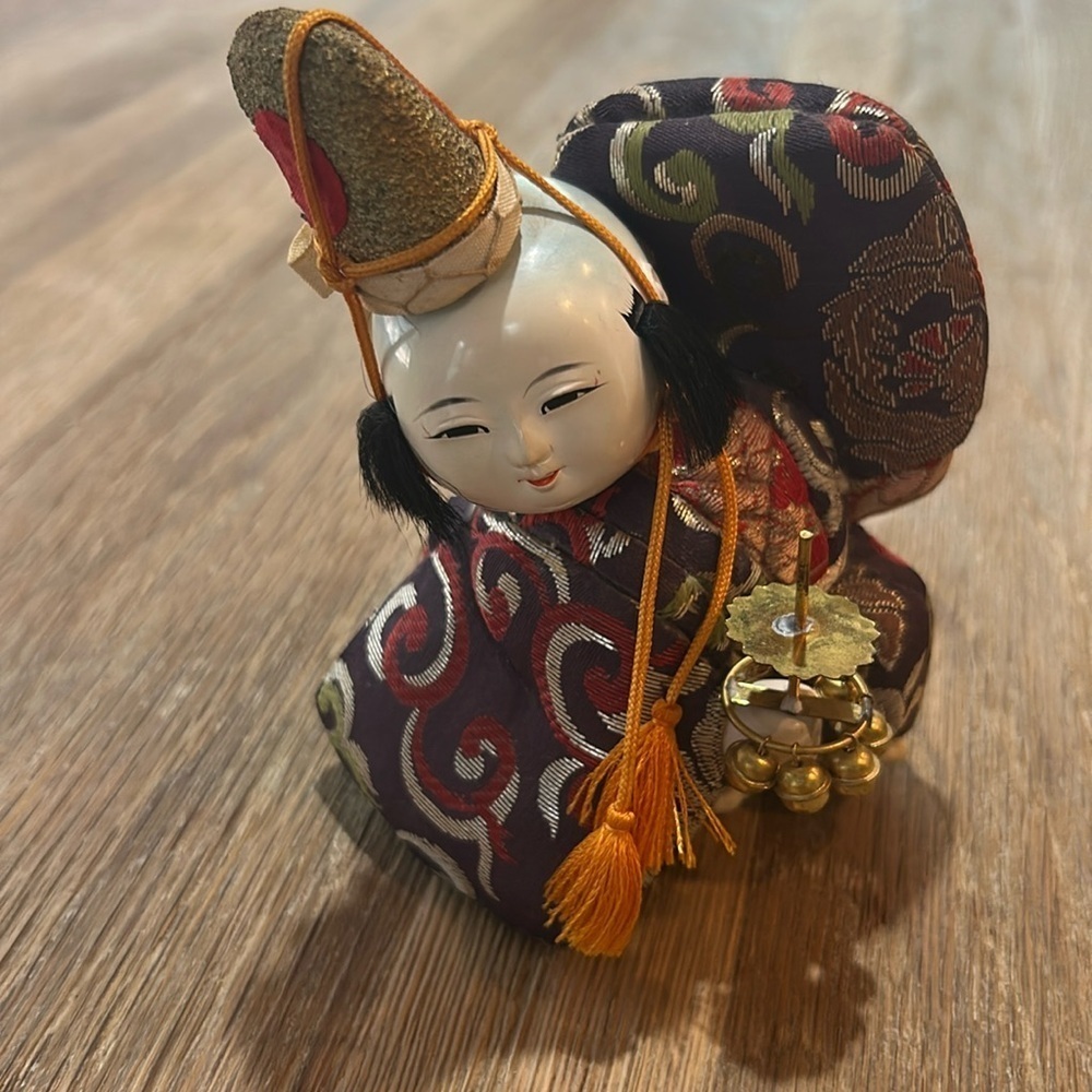 Vintage Japanese Kimekomi Doll. Kimono Doll.